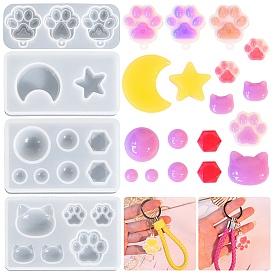 Кулон силиконовые формы, формы для литья гипсовой смолы, белые