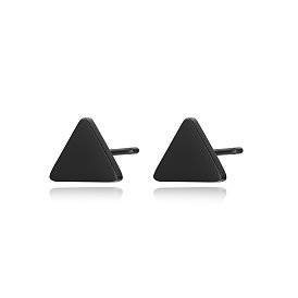 Stainless Steel Triangle Stud Earrings, Chic and Versatile Fashion Accessory