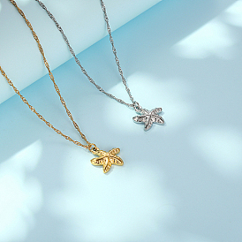 Stainless Steel Pendant Necklaces, Starfish