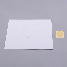 Gilding Classical Kraft Paper Envelopes, Rectangle, with Stickers