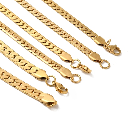 Ионное покрытие (ip) 304 ожерелья из змеиной цепи из нержавеющей стали