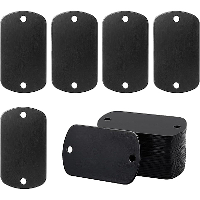 30шт. пустые алюминиевые соединительные подвески, овальные, для самодельных жетонов