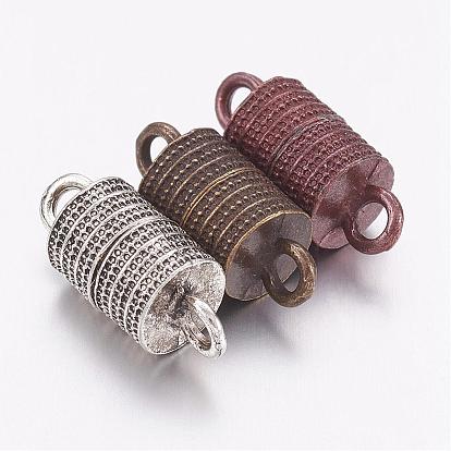 Tibetan Style Alloy Magnetic Clasps with Loops, Column