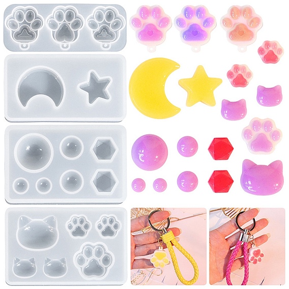 Кулон силиконовые формы, формы для литья гипсовой смолы, белые