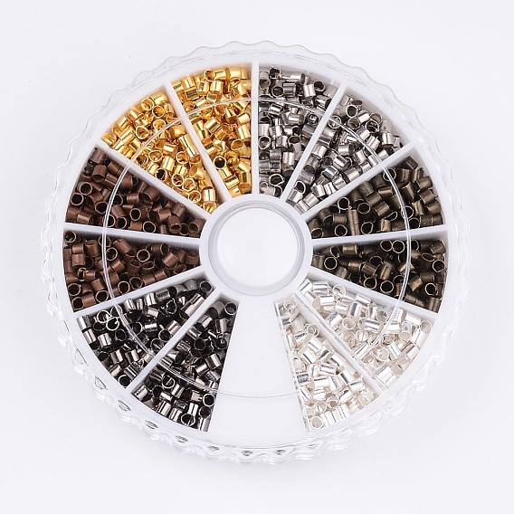 Зажимные бусины из латуни, проставки для изготовления ювелирных изделий, трубка