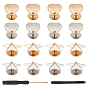 Alloy Decoration Screwback Stud Rivets and Tool, for Belt Clothes Purse Handbag Leather Craft, DIY Handmade Accessories