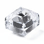 Transparent Plastic Ring Boxes, with Sponge, Jewelry Box, Square