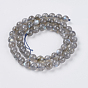 Natural Labradorite Beads Strands, Grade AA, Round