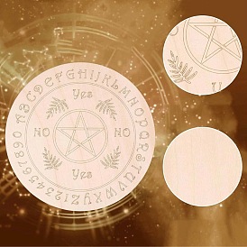Tableau pendulaire à motif étoile, Tableau de message métaphysique de divination en bois, planches à découper divination sorcellerie