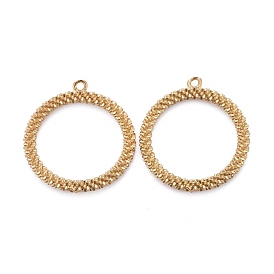 Brass Pendants, Long-Lasting Plated, Ring
