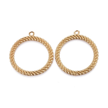 Brass Pendants, Long-Lasting Plated, Ring