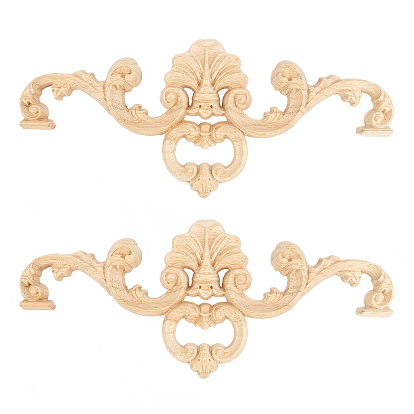 Резная накладка из натурального дерева, неокрашенная накладка мебель украшения дома