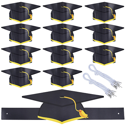 40 piezas gorro de papel para la temporada de graduación, accesorios de decoración para fiestas