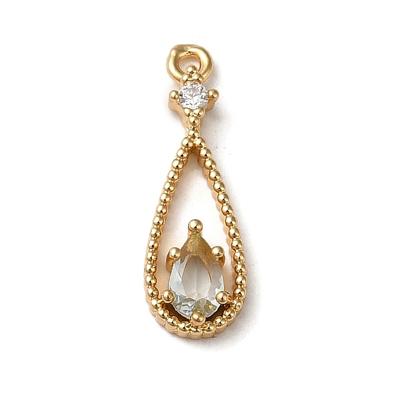 Латунные микро проложить кубического циркония подвески, очарование слезы