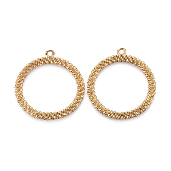 Brass Pendants, Long-Lasting Plated, Ring
