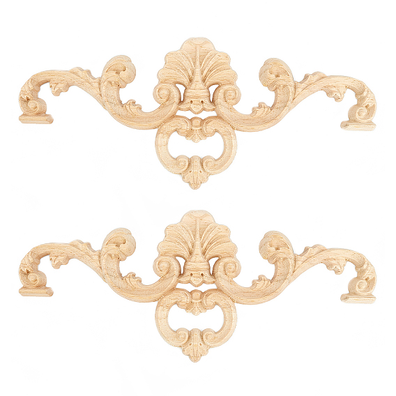 Резная накладка из натурального дерева, неокрашенная накладка мебель украшения дома