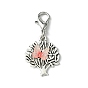 Tree of Life Tibetan Style Alloy Pendants Decoration, with Resin Butterfly and Zinc Alloy Lobster Claw Clasps