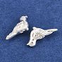 Сплавочные овальные бусины тибетского стиля , птица, без свинца и без кадмия, 7x14x4.5 мм, отверстие : 1 мм