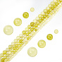 4 нити 4 стили натуральные лимонные нефритовые круглые бусины нити