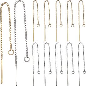 20 пары 2 цвета 304 фурнитура для сережек из нержавеющей стали, выводы ушной нити