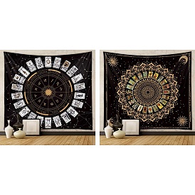 Altar Wiccan Witchcraft Tapestries, Polyester Backdrops, Photography Background Banner for Party Home Decoration, Rectangle
