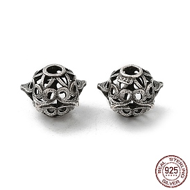 925 Sterling Silver Beads, Hollow Star, with S925 Stamp