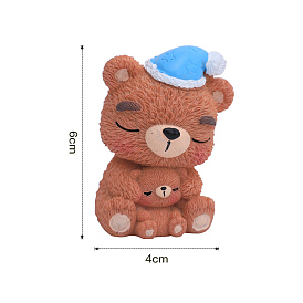 Resin Sleeping Bear Parent & Child Figurine Display Decoration, for Home Decoration