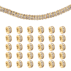 50 шт. 316 бусины-разделители из хирургической нержавеющей стали со стразами, плоско-круглые, ионное покрытие (ip)