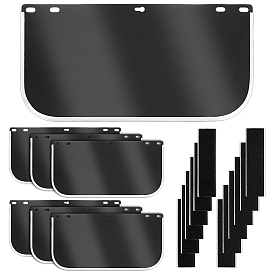 6шт. защитная лицевая маска для шлема для домашних животных с алюминиевой окантовкой, прямоугольные, с 6 парами клейких полиэстеровых лент на липучках