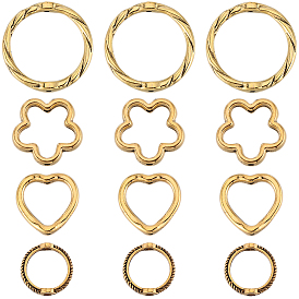 120шт 4 стили оправы из бисера из сплава в тибетском стиле, разнообразные