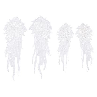 2 пар 2 стиль крылья ангела полиэстер вышивка кружева аппликации, украшения аксессуары для cheongsam, платье