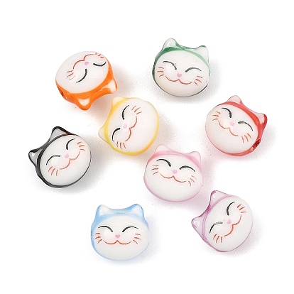 Фарфоровые бусины ручной работы, форма кошки