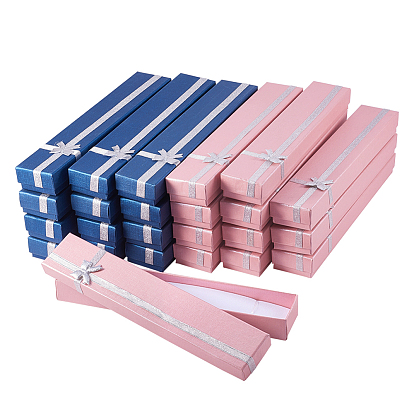 Cajas de joyas de cartón, Caja del collar, con bowknot, Rectángulo