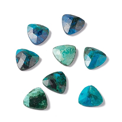 Natural Gemstone Cabochons, Faceted, Triangle