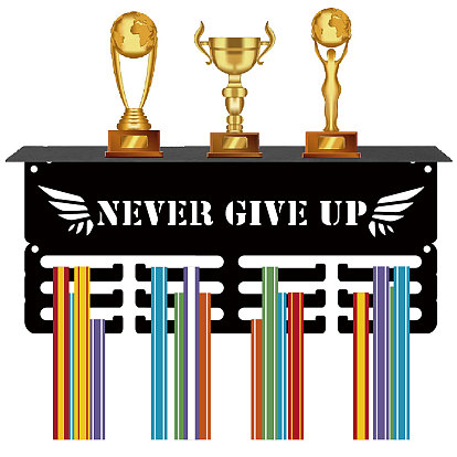 Прямоугольный железный держатель для медалей, с винтами, анкерной пробкой, гайкой и регулировочным кольцом