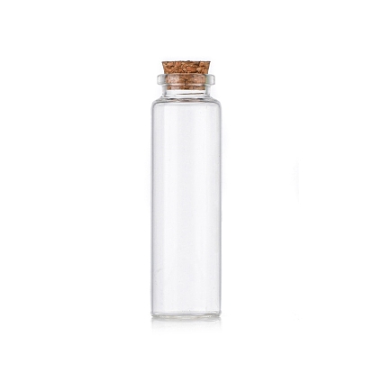 Glass Empty Wishing Bottle, with Cork Stopper, Column