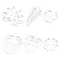6Pcs 6 Style PP Plastic Cookie Cutters, Leaf-shaped, Plant Series