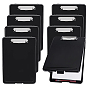 8Pcs Rectangle Plastic Clipboards, Writing Pad Board with Iron Clips, Platinum
