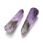 Natural Amethyst Pointed Beads, Healing Stones, Reiki Energy Balancing Meditation Therapy Wand, No Hole/Undrilled, Bullet