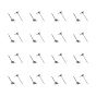304 Stainless Steel Stud Earring Findings, with Loop