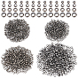 2000Pcs 4 Style Brass Crimp Beads, Rondelle