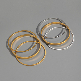 304 простые браслеты из нержавеющей стали, широкие браслеты для женщин