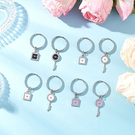 Сплав эмаль кейчиан, с 304 кольцами из нержавеющей стали, Ключ и замок