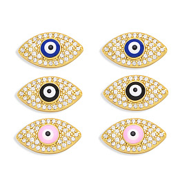 Stylish Multi-color Oil Drop Eye Earrings with Devil's Eye Design - ERA056