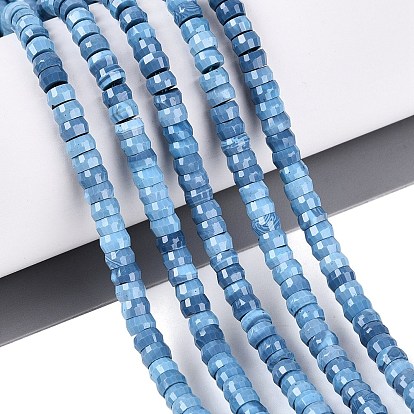 Synthetic Turquoise Beads Strands, Rondelle, Faceted