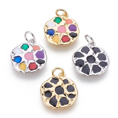 Латунь эмаль подвески, лотоса стручок