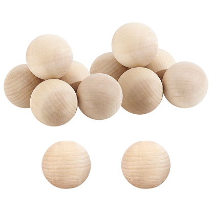 Bola redonda de madera sin terminar