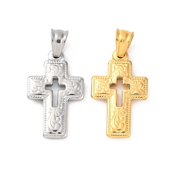 304 подвески из нержавеющей стали, крест прелести, ионное покрытие (ip)