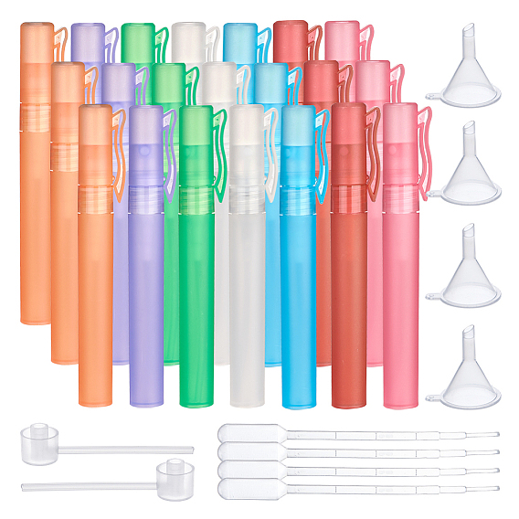 Plastic Spray Perfume Bottles Makings, with Pump, Dropper, Funnel Hopper