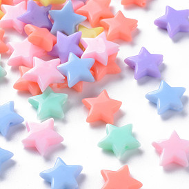 Opaque Acrylic Beads, Star